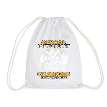 Le camping est plus important camping caravane vacances - Sac de sport léger - blanc - Devant
