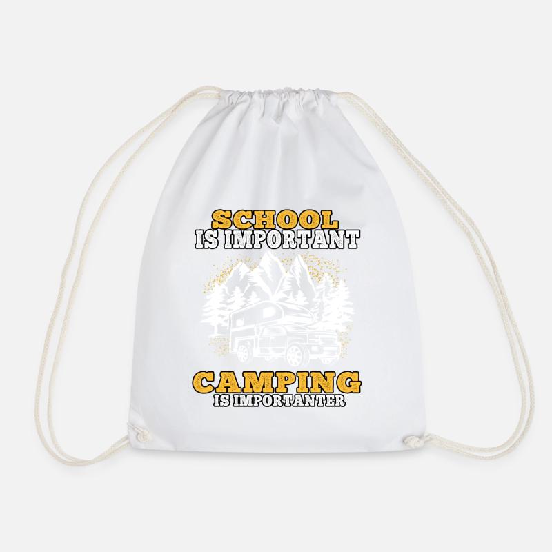 Le camping est plus important camping caravane vacances - Sac de sport léger - blanc