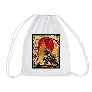 Samouraï Art Japonais Vintage Fighter Rétro - Sac de sport léger - blanc - Devant