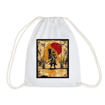 Samurai Japanische Kunst Vintage Kämpfer Retro - Turnbeutel - Weiß - Vorne
