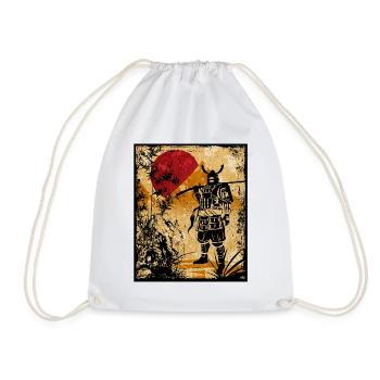 Samouraï Art Japonais Vintage Fighter Rétro - Sac de sport léger - blanc - Devant