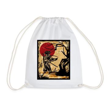 Samouraï Art Japonais Vintage Fighter Rétro - Sac de sport léger - blanc - Devant