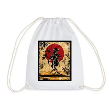 Samouraï Art Japonais Vintage Fighter Rétro - Sac de sport léger - blanc - Devant