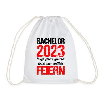 Bachelor 2023 Lange Genug Gelernt Lasst Uns Feiern - Turnbeutel - Weiß - Vorne