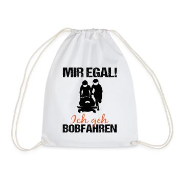 Bobfahren Lustiger Spruch Bobfahrer Geschenk - Turnbeutel - Weiß - Vorne
