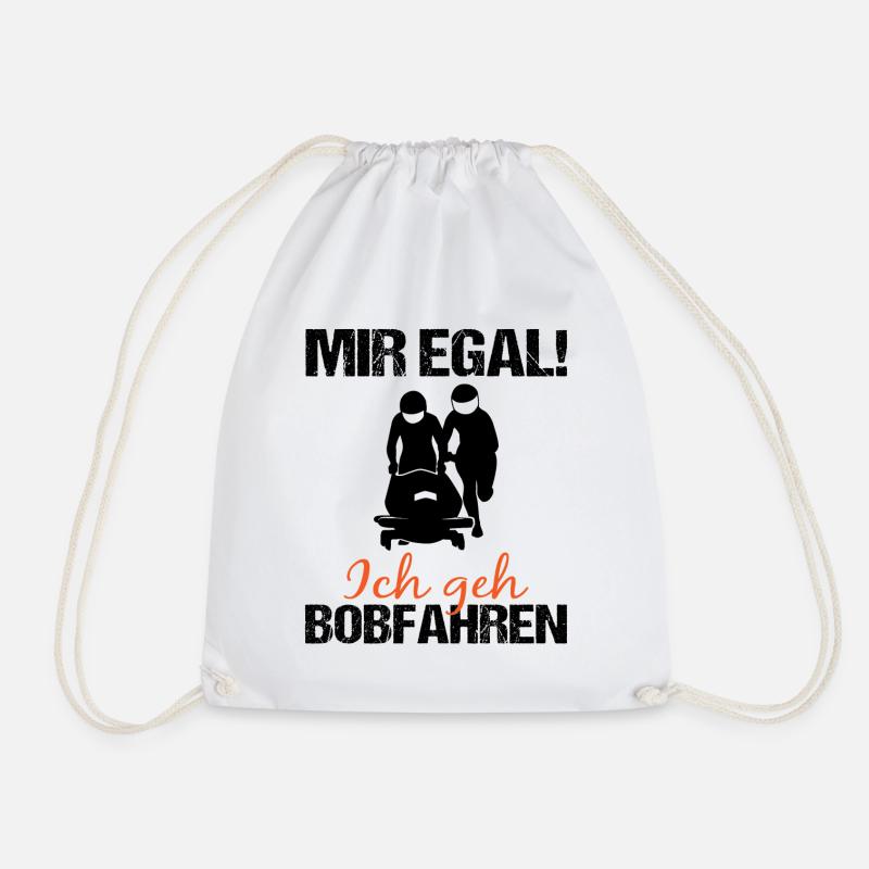 Bobfahren Lustiger Spruch Bobfahrer Geschenk - Turnbeutel - Weiß