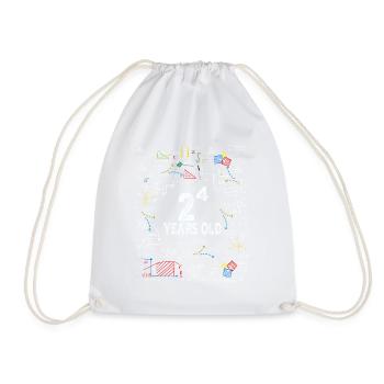 Two to the power of four = 16 years old - Mathematics - Drawstring Bag - white - Front