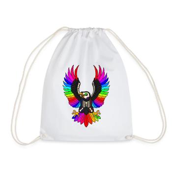 Jour de l’aigle coloré mort mexicain - Sac de sport léger - blanc - Devant