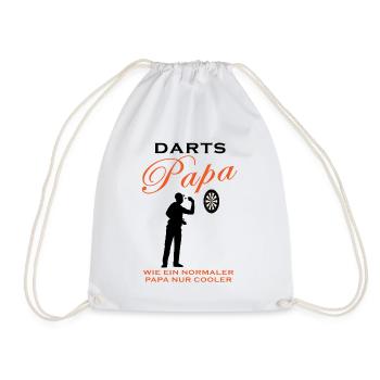 Darts Papa Spruch Dartspieler Darts Fans Geschenk - Turnbeutel - Weiß - Vorne