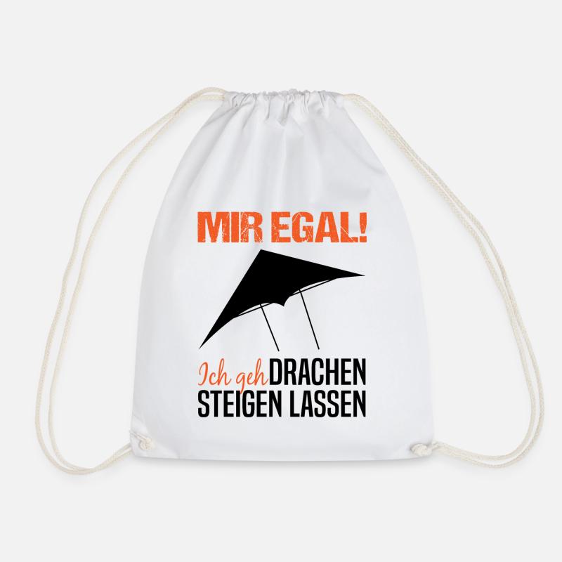 Drachenfliegen Drachensteigen Spruch Geschenk - Turnbeutel - Weiß