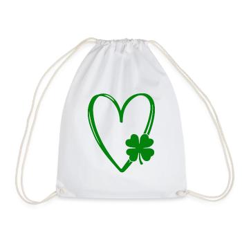 Accessoires de la Saint-Patrick Irlande Shamrock Décoration - Sac de sport léger - blanc - Devant