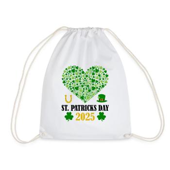 Accessoires de la Saint-Patrick Irlande Shamrock Décoration - Sac de sport léger - blanc - Devant