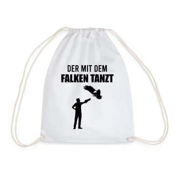 Falkner Mit Greifvogel Spruch Falknerei Geschenk - Turnbeutel - Weiß - Vorne