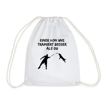 Hundetrainer Spruch Lustig Hundetraining Geschenk - Turnbeutel - Weiß - Vorne