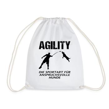 Hundetrainer Spruch Lustig Hundetraining Geschenk - Turnbeutel - Weiß - Vorne