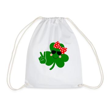 Accessoires de la Saint-Patrick Irlande Shamrock Décoration - Sac de sport léger - blanc - Devant