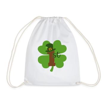 Accessoires de la Saint-Patrick Irlande Shamrock Décoration - Sac de sport léger - blanc - Devant