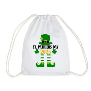 Accessoires de la Saint-Patrick Irlande Shamrock Décoration - Sac de sport léger - blanc - Devant