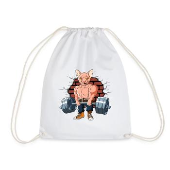 Fitness Training Pumps Muscle soreness during deadlift - Drawstring Bag - white - Front