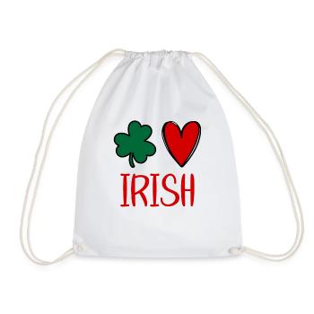 Accessoires de la Saint-Patrick Irlande Shamrock Décoration - Sac de sport léger - blanc - Devant