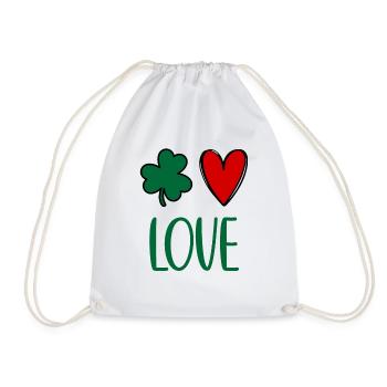 Accessoires de la Saint-Patrick Irlande Shamrock Décoration - Sac de sport léger - blanc - Devant