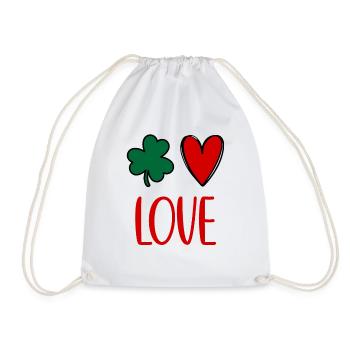 Accessoires de la Saint-Patrick Irlande Shamrock Décoration - Sac de sport léger - blanc - Devant