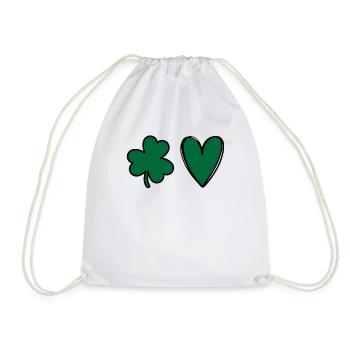 Accessoires de la Saint-Patrick Irlande Shamrock Décoration - Sac de sport léger - blanc - Devant