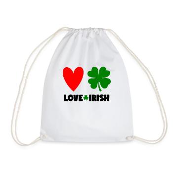 Accessoires de la Saint-Patrick Irlande Shamrock Décoration - Sac de sport léger - blanc - Devant
