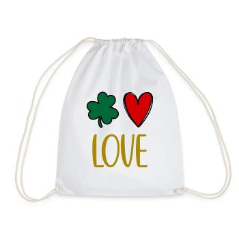 Accessoires de la Saint-Patrick Irlande Shamrock Décoration - Sac de sport léger - blanc - Devant