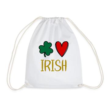Accessoires de la Saint-Patrick Irlande Shamrock Décoration - Sac de sport léger - blanc - Devant