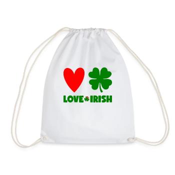 Accessoires de la Saint-Patrick Irlande Shamrock Décoration - Sac de sport léger - blanc - Devant