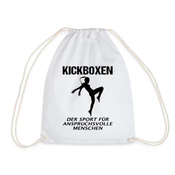 Kickboxen Kickboxerin Spruch Lustig Geschenk Damen - Turnbeutel - Weiß - Vorne
