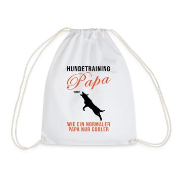 Hundetraining Papa Spruch Hundetrainer Geschenk - Turnbeutel - Weiß - Vorne