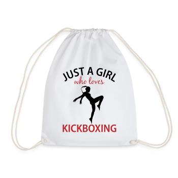 Kickboxerin Spruch Geschenk Damen Mädchen - Turnbeutel - Weiß - Vorne