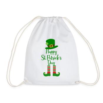 Accessoires de la Saint-Patrick Irlande Shamrock Décoration - Sac de sport léger - blanc - Devant