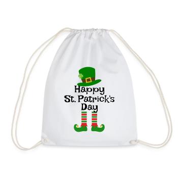 Accessoires de la Saint-Patrick Irlande Shamrock Décoration - Sac de sport léger - blanc - Devant