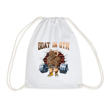 Fitness Training Pumps Gorilla Deadlift Fitness - Drawstring Bag - white - Front