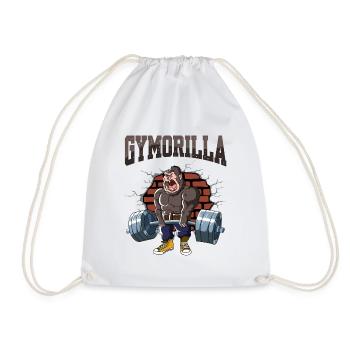 Fitness Training Pumps Gorilla Deadlift Fitness - Drawstring Bag - white - Front