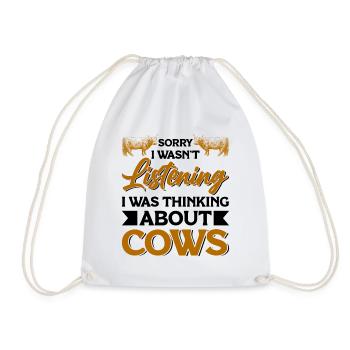 Scottish Highland cattle Highland Cattle - Drawstring Bag - white - Front