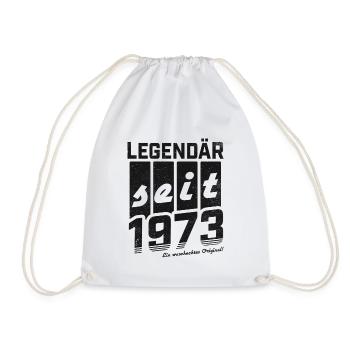 LEGENDÄR SEIT 1973 WASCHECHTES ORIGINAL GEBURTSTAG - Turnbeutel - Weiß - Vorne
