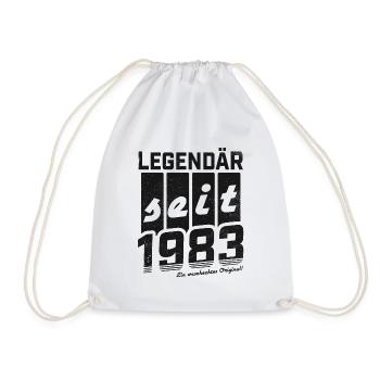 LEGENDÄR SEIT 1983 WASCHECHTES ORIGINAL GEBURTSTAG - Turnbeutel - Weiß - Vorne
