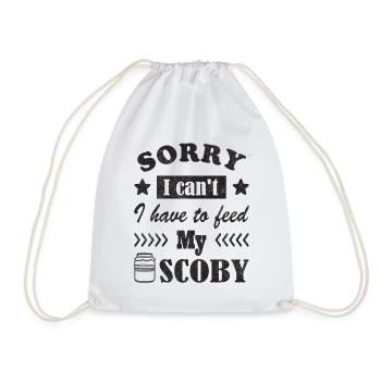 Sorry, I can’t. I have to feed my Scoby - Turnbeutel - Weiß - Vorne