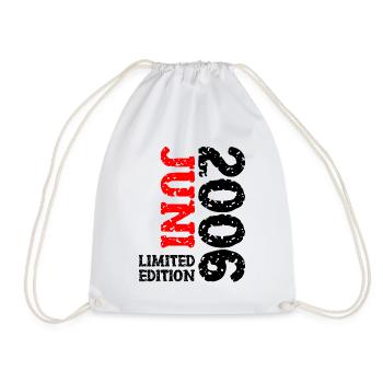 2006 Juni Limited Edition Geburtstag Geschenk - Turnbeutel - Weiß - Vorne