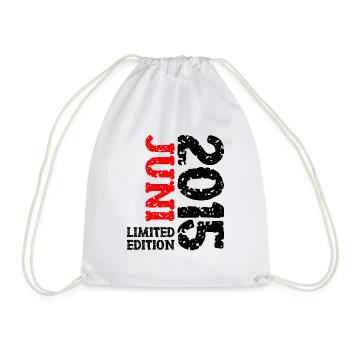 2015 Juni Limited Edition Geburtstag Geschenk - Turnbeutel - Weiß - Vorne