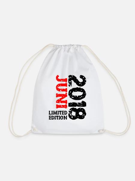 2018 Juni Limited Edition Geburtstag Geschenk - Turnbeutel - Weiß