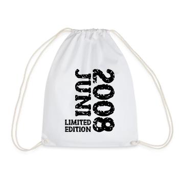 2008 Juni Limited Edition Geburtstag Geschenk - Turnbeutel - Weiß - Vorne