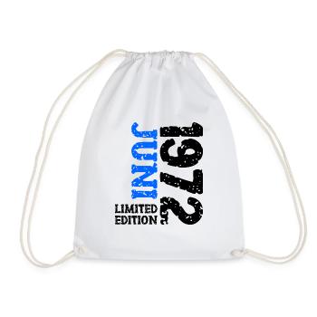 1972 Juni Limited Edition Geburtstag Geschenk - Turnbeutel - Weiß - Vorne