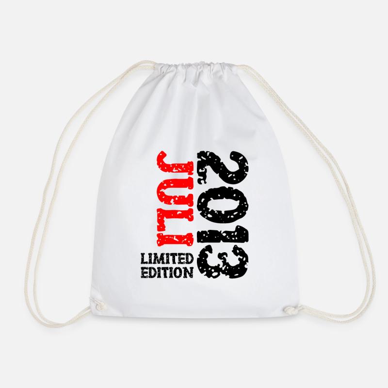 2013 Juli Limited Edition Geburtstag Geschenk - Turnbeutel - Weiß