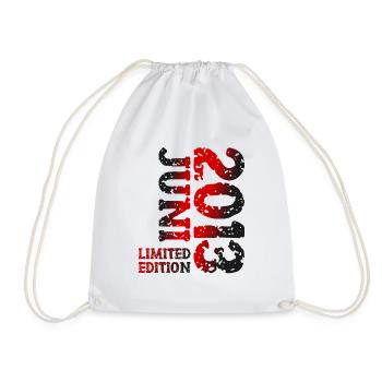 2013 Juni Limited Edition Geburtstag Geschenk - Turnbeutel - Weiß - Vorne