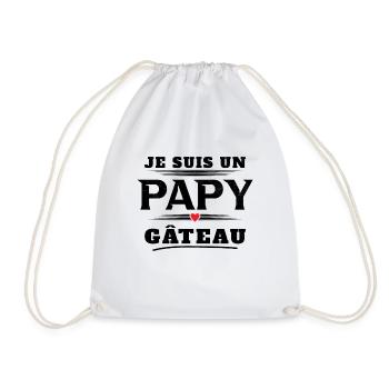 Homme Un Papy Gâteau Pâtisserie Humour Cadeau Noël - Sac de sport léger - blanc - Devant